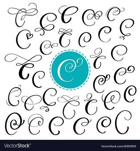 uppercase cursive c.